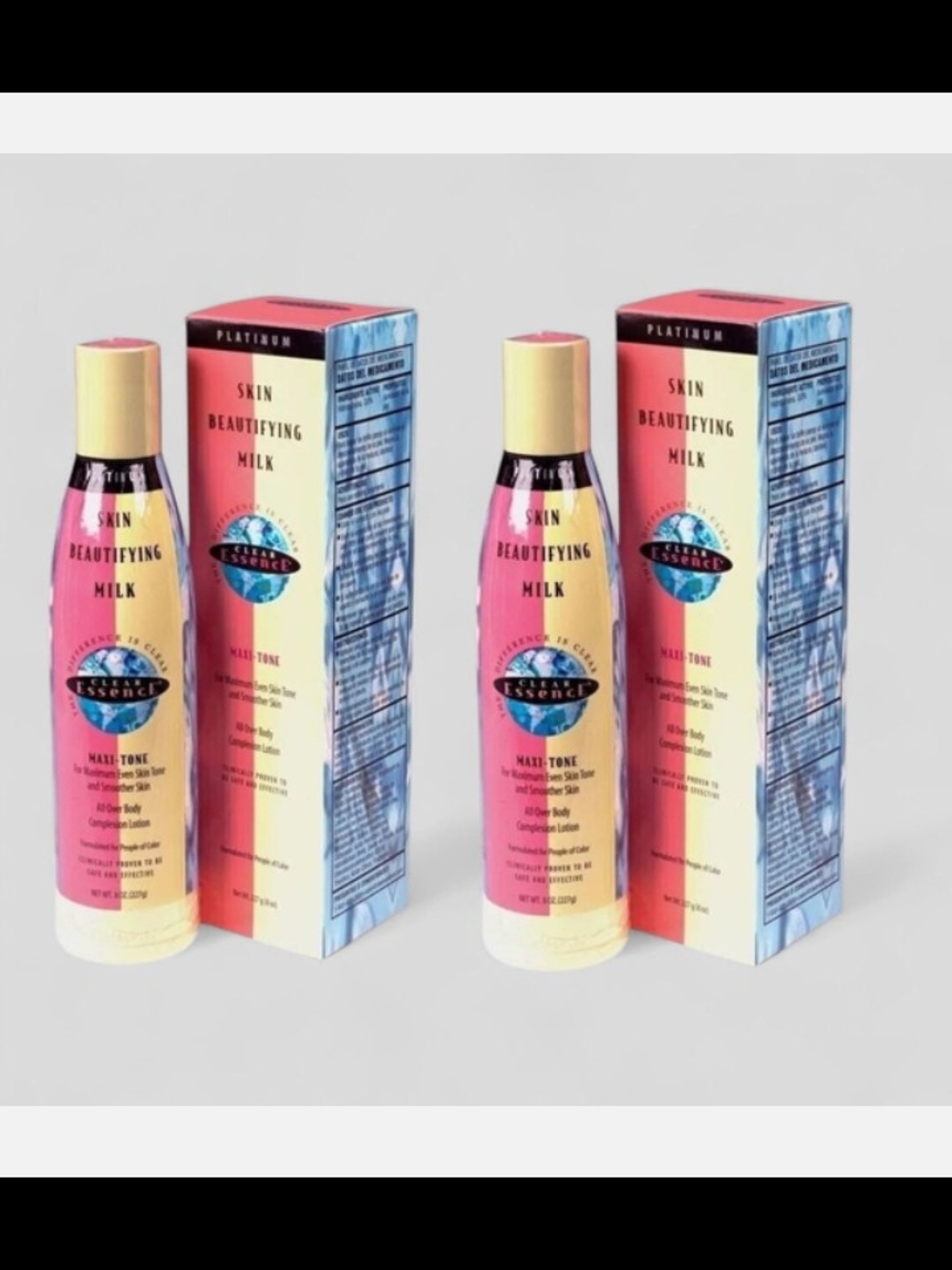 Skin Beautifying Milk Lotion - Pink & Yellow Bottle Pack Of 2